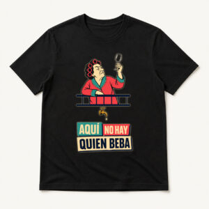 Camiseta Aquí No Hay Quien Beba en color negro