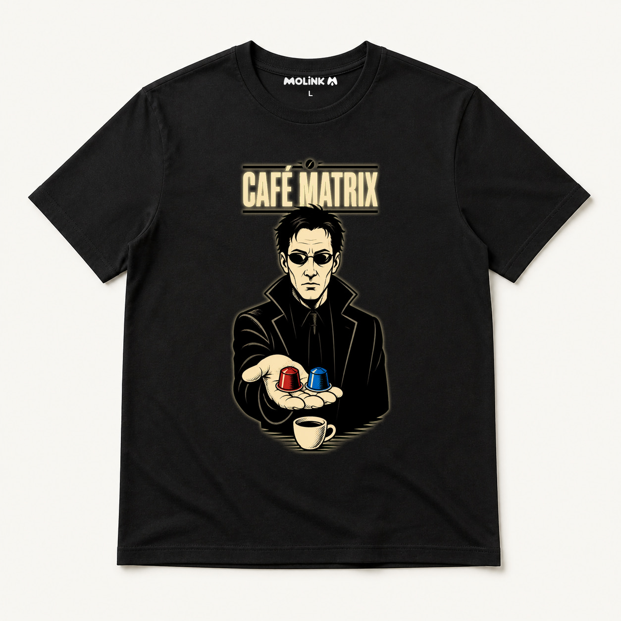 Camiseta Café Matrix en color negro