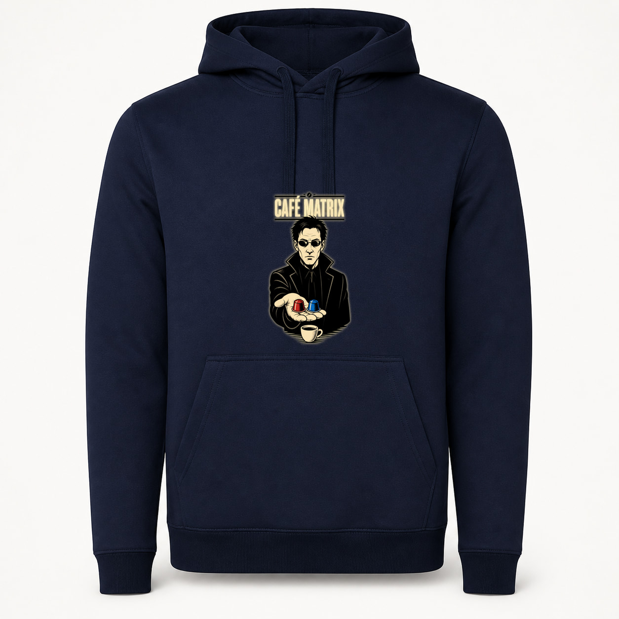 Sudadera Café Matrix, Urban · Con capucha, color marino