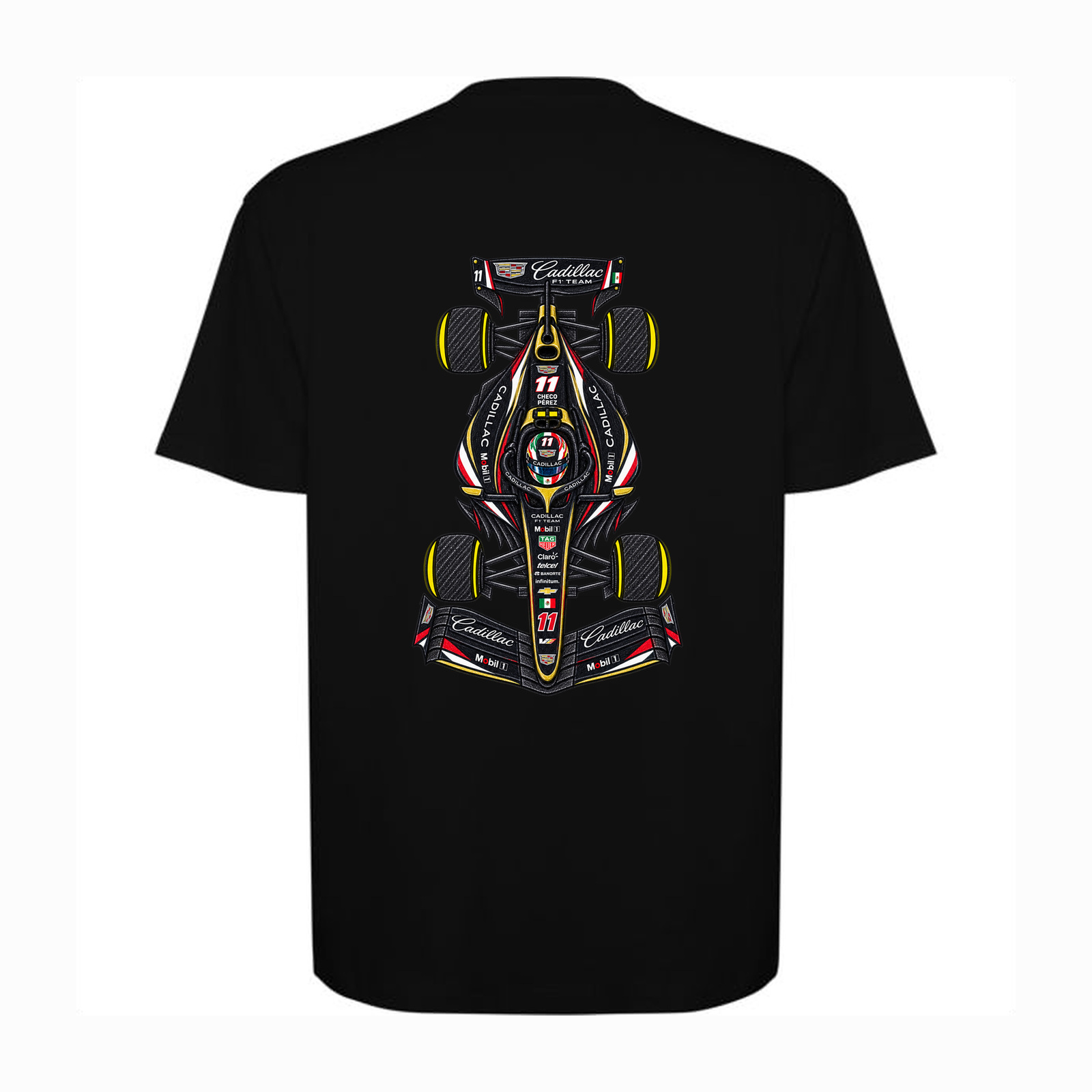Camiseta oversized Checo Pérez Carioca en color black, vista trasera