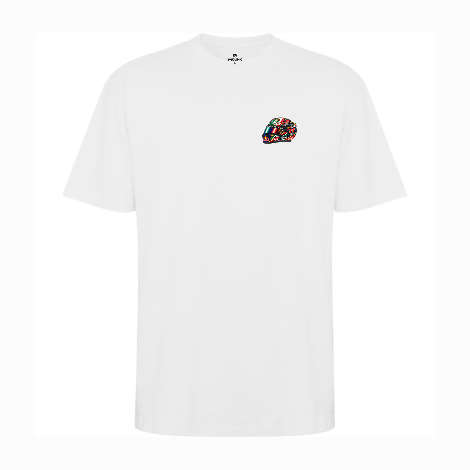 Camiseta oversized Checo Pérez Carioca en color white, vista delantera