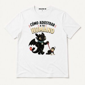 Camiseta Cómo Adiestrar a Tu Humano en color blanco