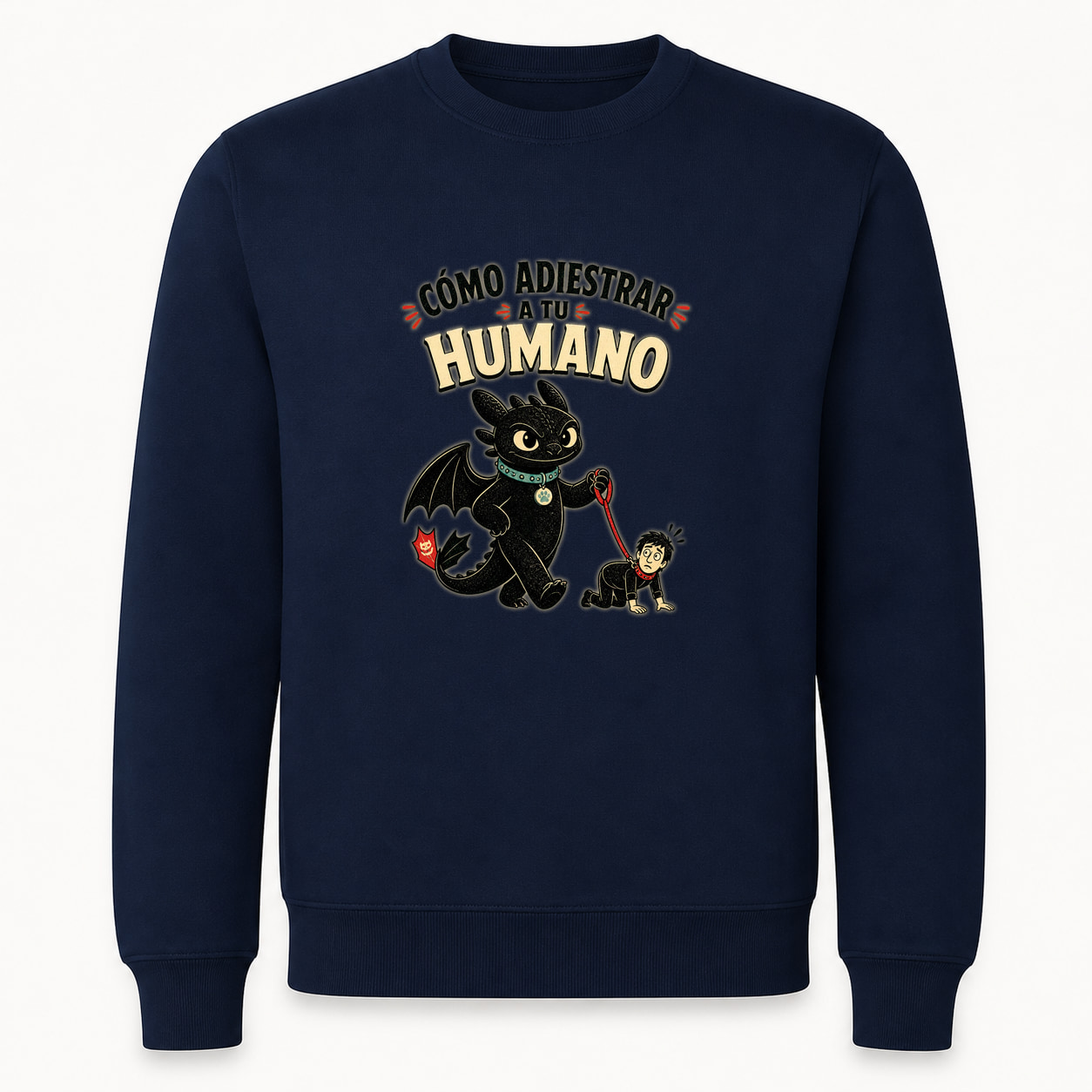 Sudadera Cómo Adiestrar a Tu Humano, Classic · Sin capucha, color marino