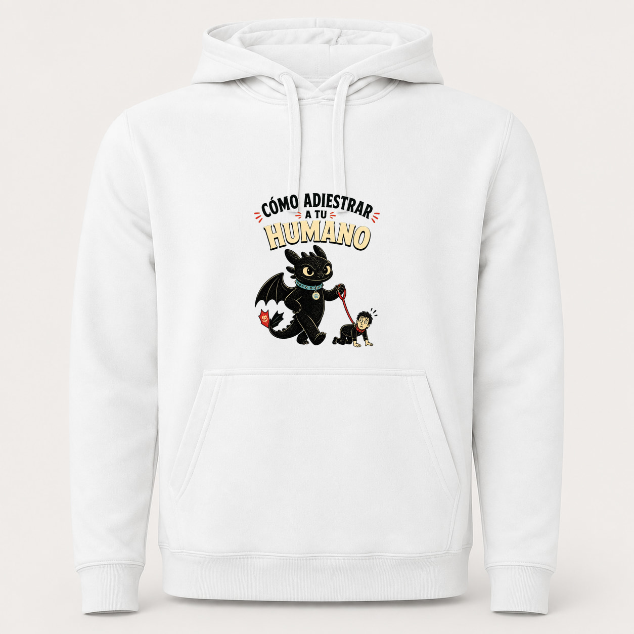 Sudadera Cómo Adiestrar a Tu Humano, Urban · Con capucha, color blanco