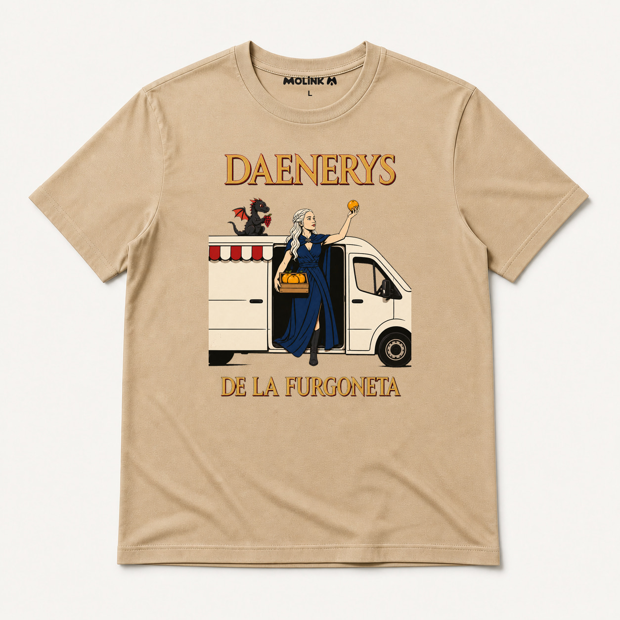 Camiseta Daenerys de la Furgoneta en color beige