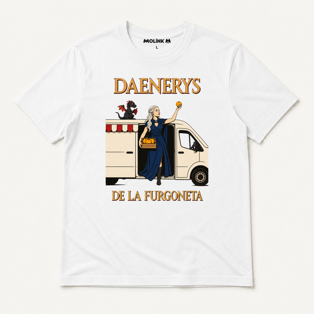 Camiseta Daenerys de la Furgoneta en color blanco