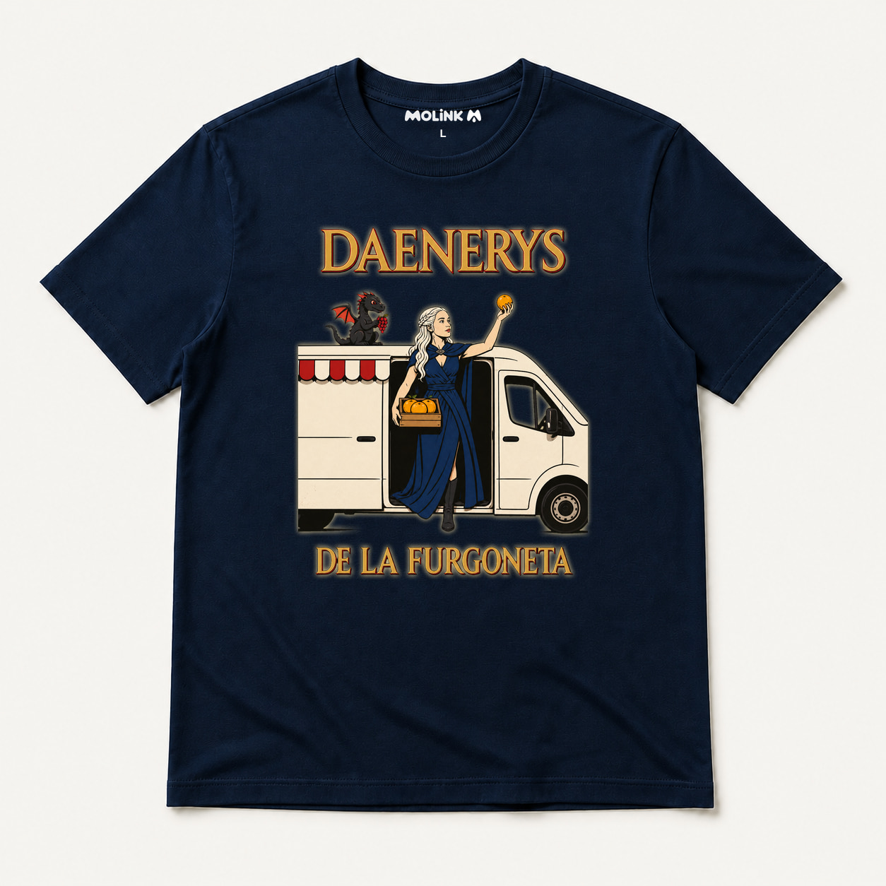 Camiseta Daenerys de la Furgoneta en color marino