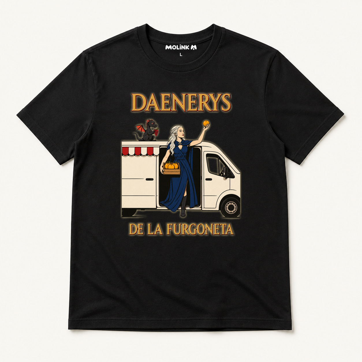 Camiseta Daenerys de la Furgoneta en color negro