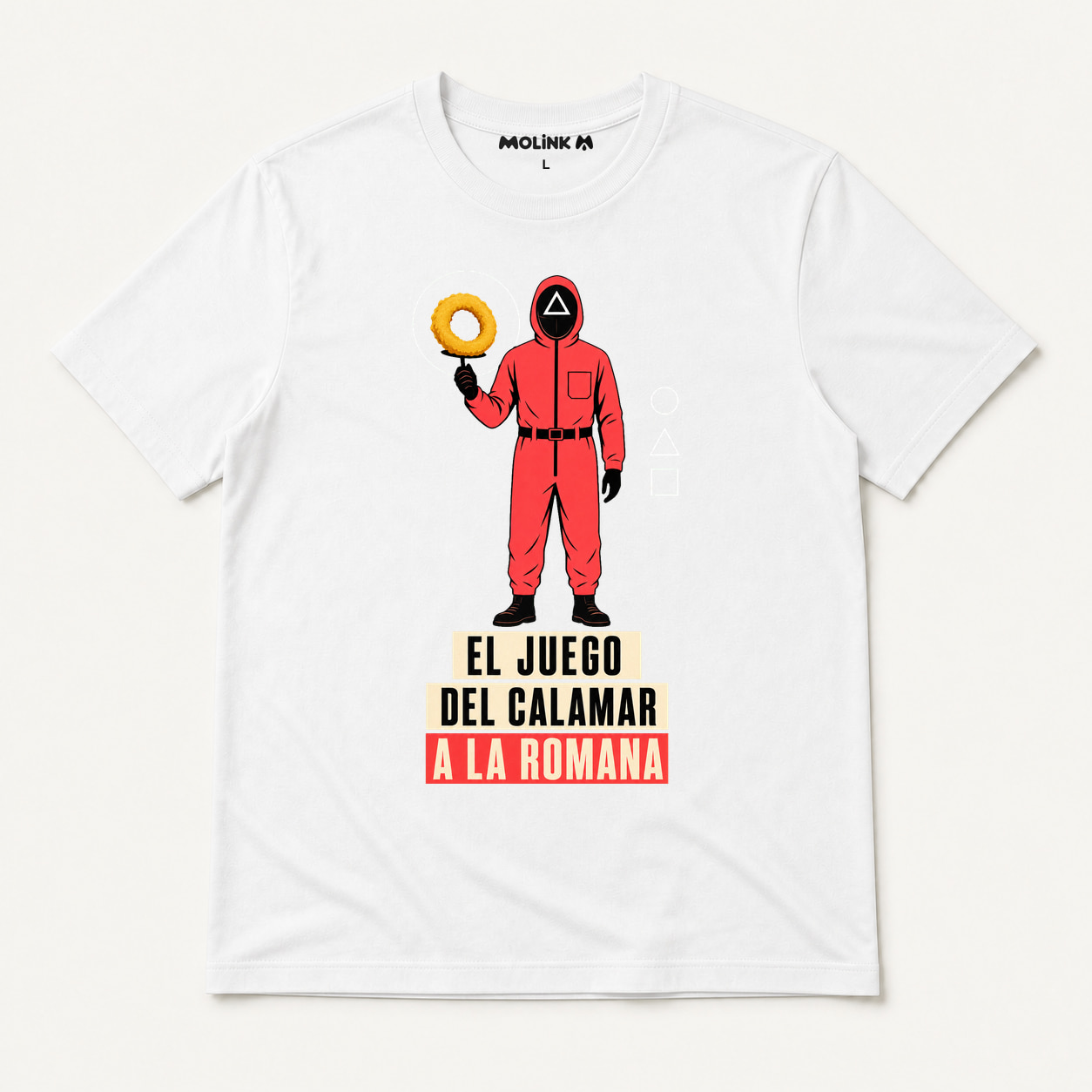 Camiseta El Juego del Calamar a la Romana en color blanco
