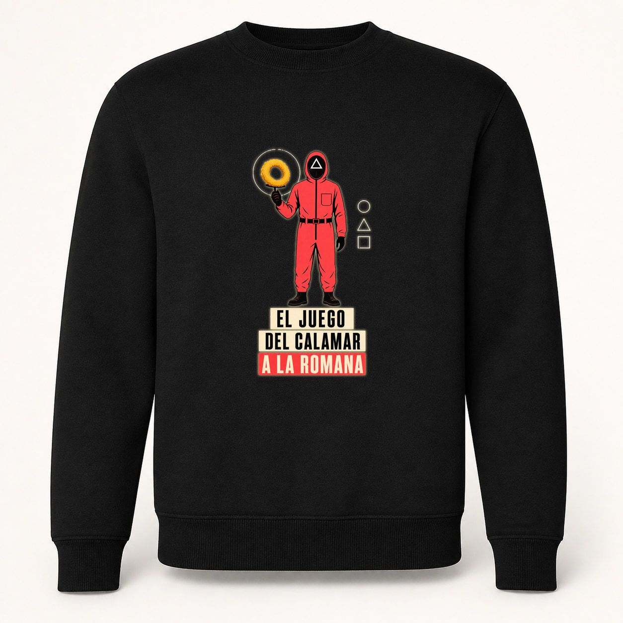 Sudadera El Juego del Calamar a la Romana, Classic · Sin capucha, color negro