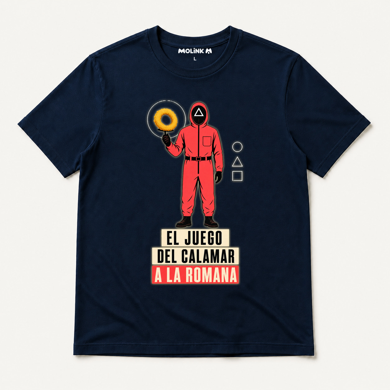 Camiseta El Juego del Calamar a la Romana en color marino