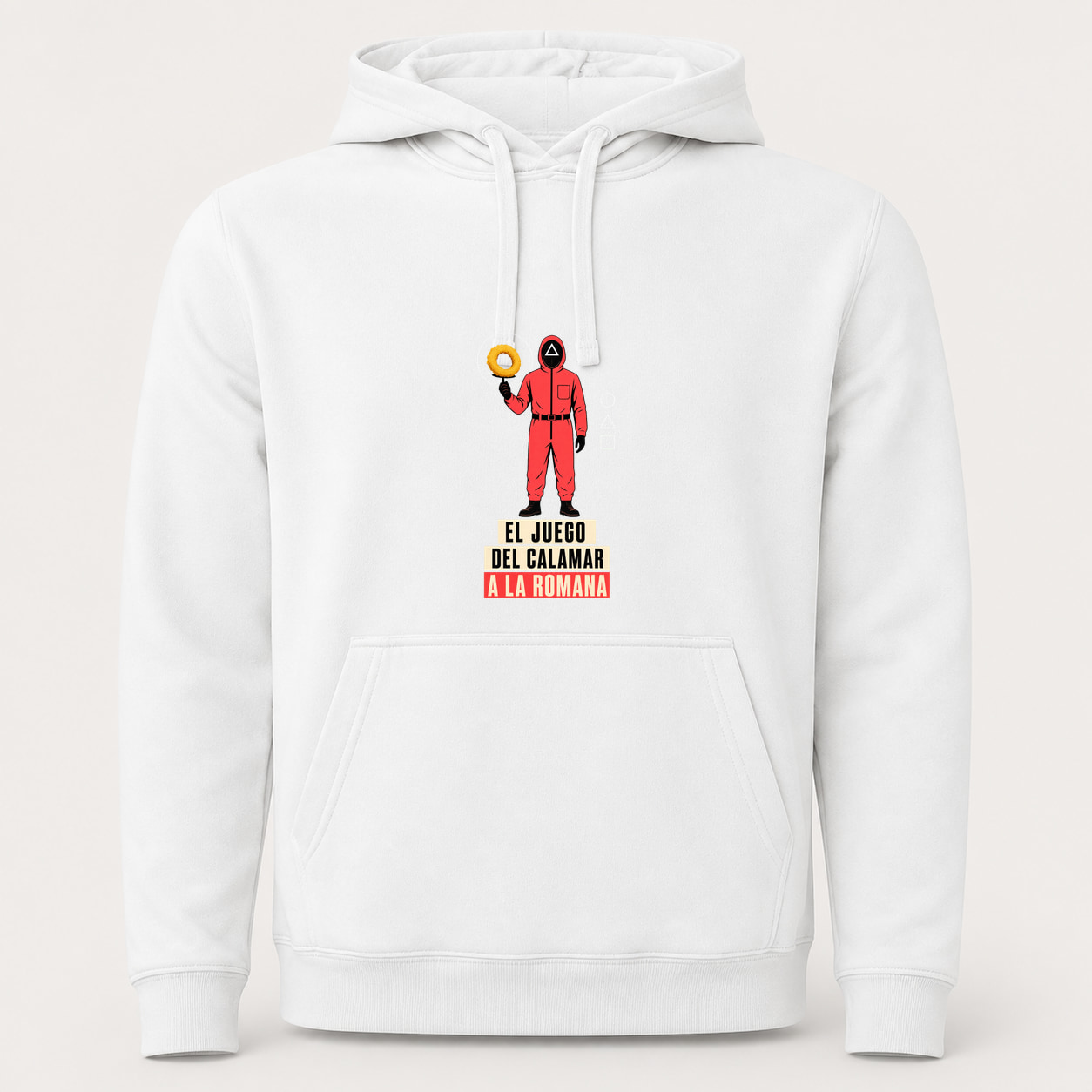 Sudadera El Juego del Calamar a la Romana, Urban · Con capucha, color blanco