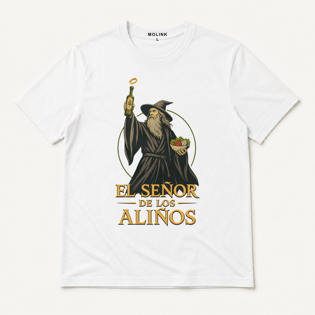 Camiseta El Señor de los Aliños en color blanco