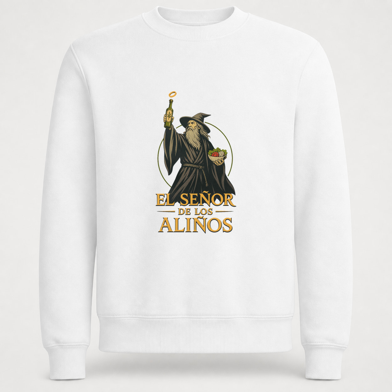 Sudadera El Señor de los Aliños, Classic · Sin capucha, color blanco