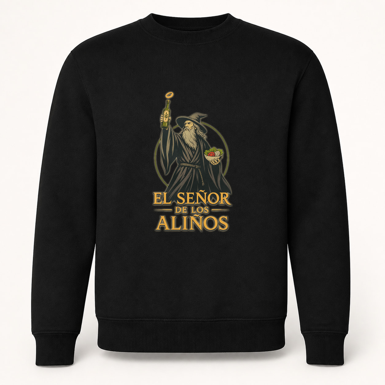 Sudadera El Señor de los Aliños, Classic · Sin capucha, color negro