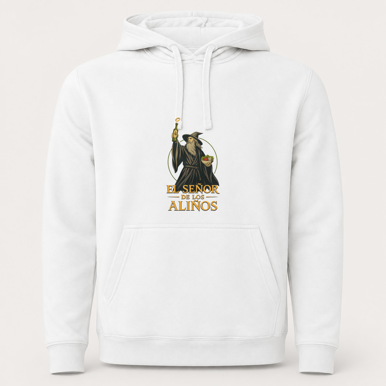 Sudadera El Señor de los Aliños, Urban · Con capucha, color blanco