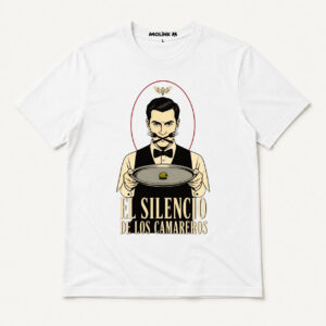 Camiseta El Silencio de los Camareros en color blanco