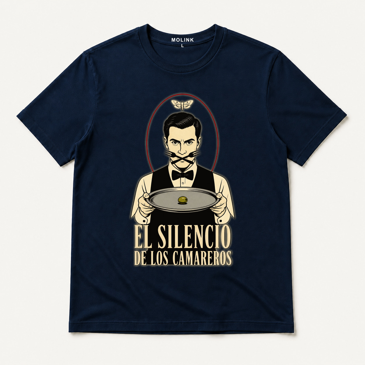 Camiseta El Silencio de los Camareros en color marino