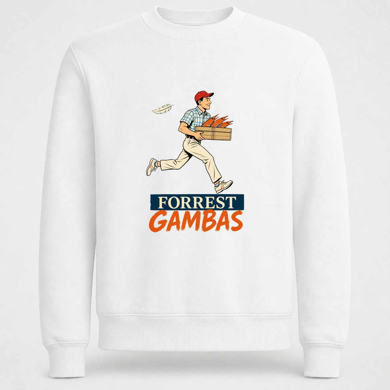 Sudadera Forrest Gambas, Classic · Sin capucha, color blanco