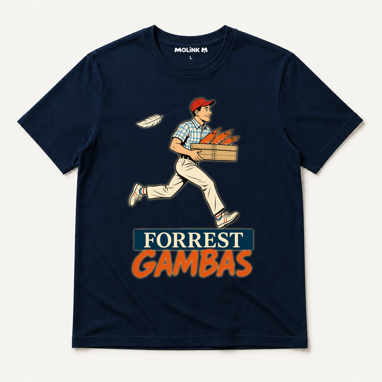 Camiseta Forrest Gambas en color marino