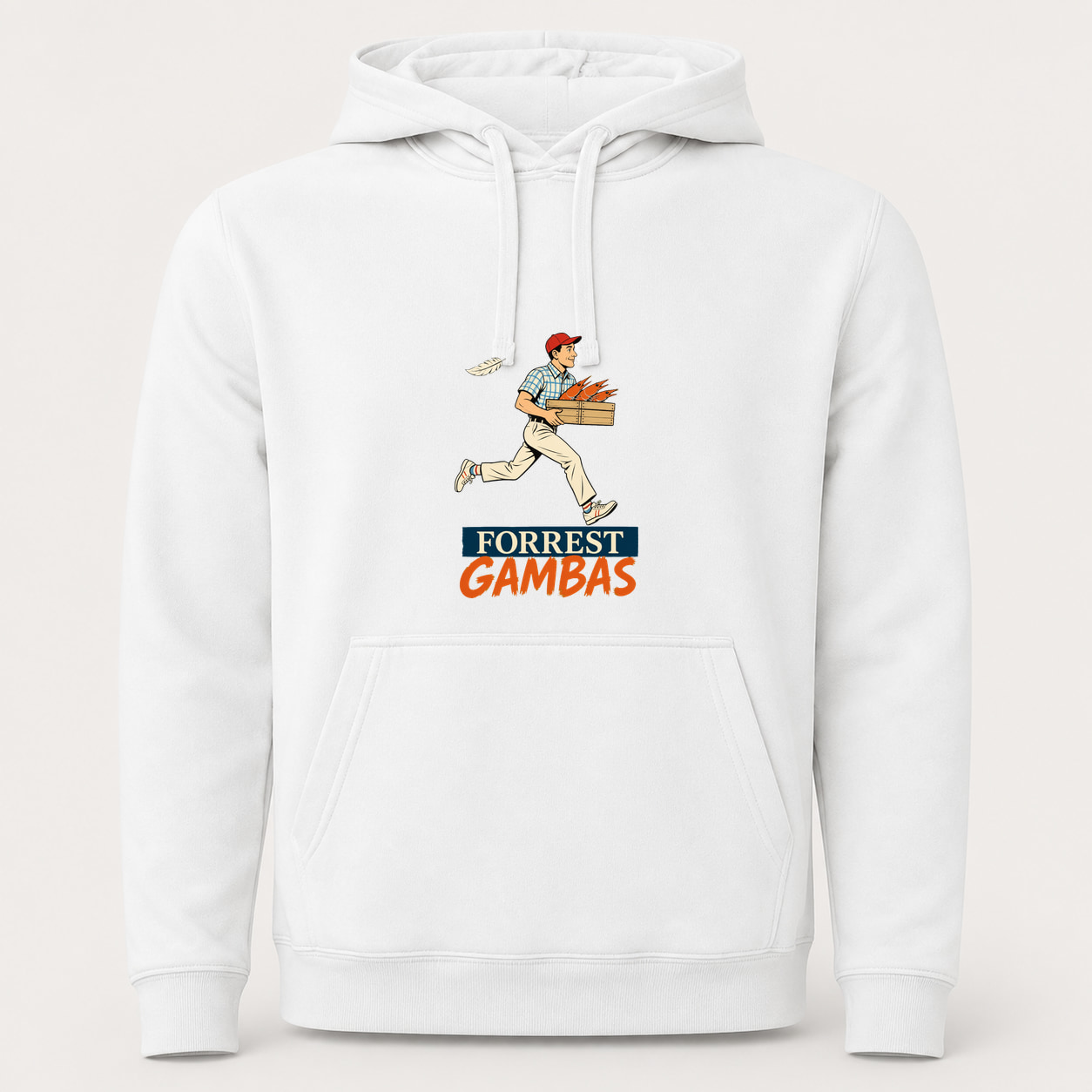 Sudadera Forrest Gambas, Urban · Con capucha, color blanco