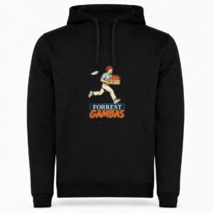 Sudadera Forrest Gambas, Urban · Con capucha, color negro