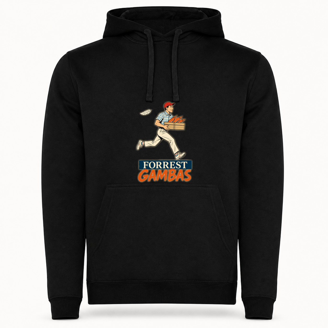 Sudadera Forrest Gambas, Urban · Con capucha, color negro