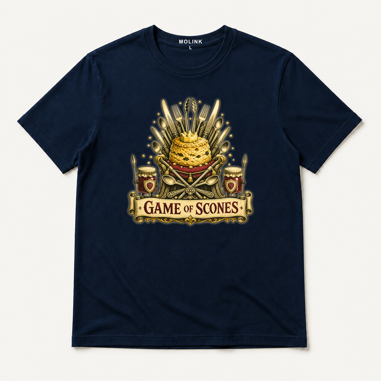 Camiseta Game of Scones en color marino