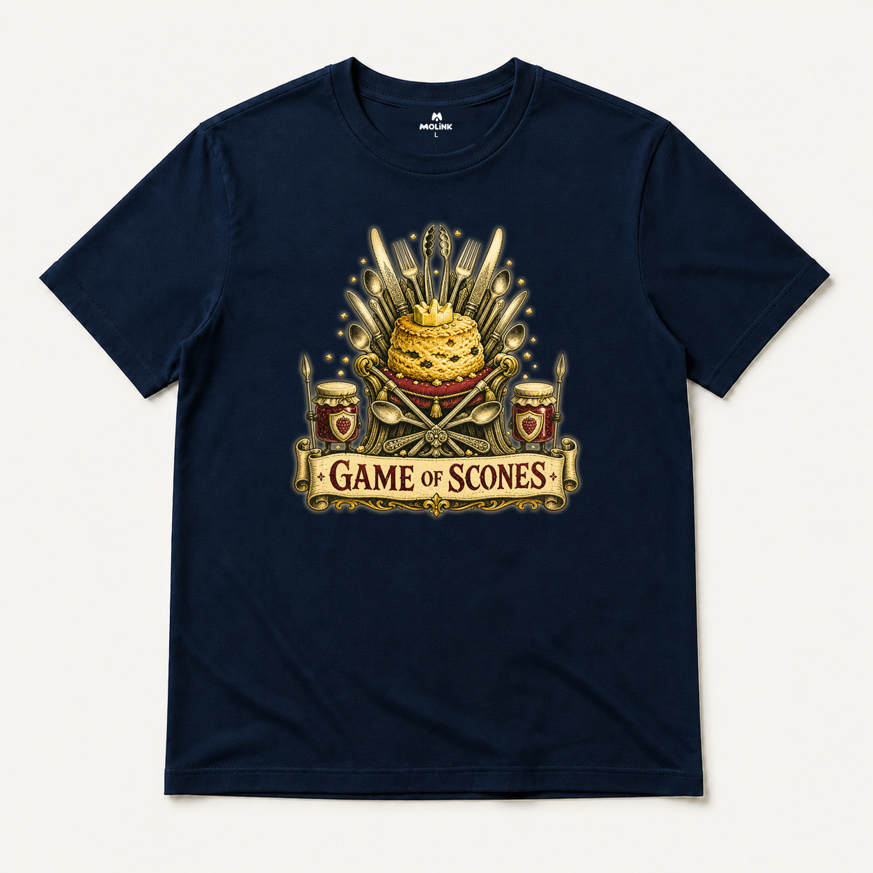 Camiseta Game of Scones en color marino
