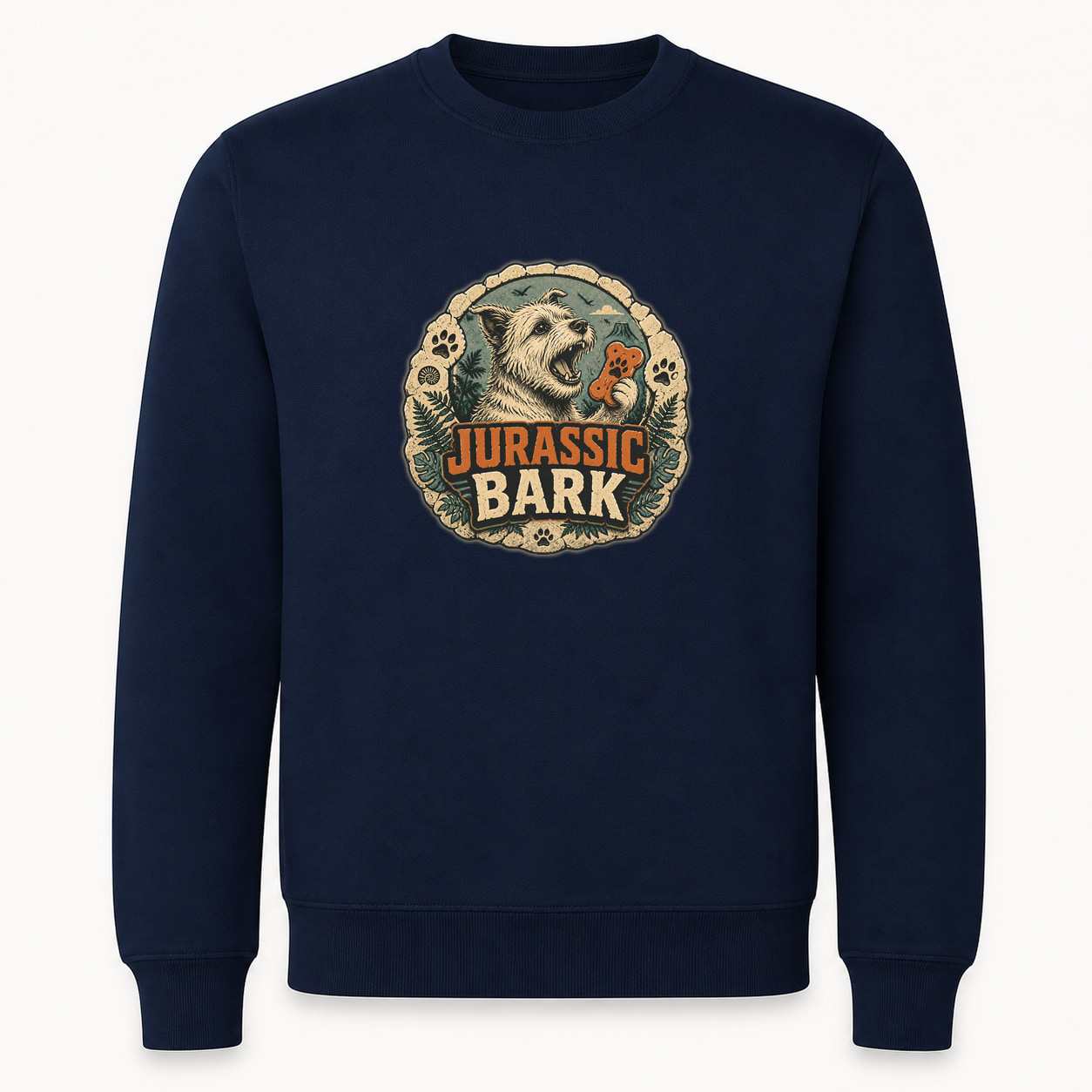 Sudadera Jurassic Bark, Classic · Sin capucha, color marino