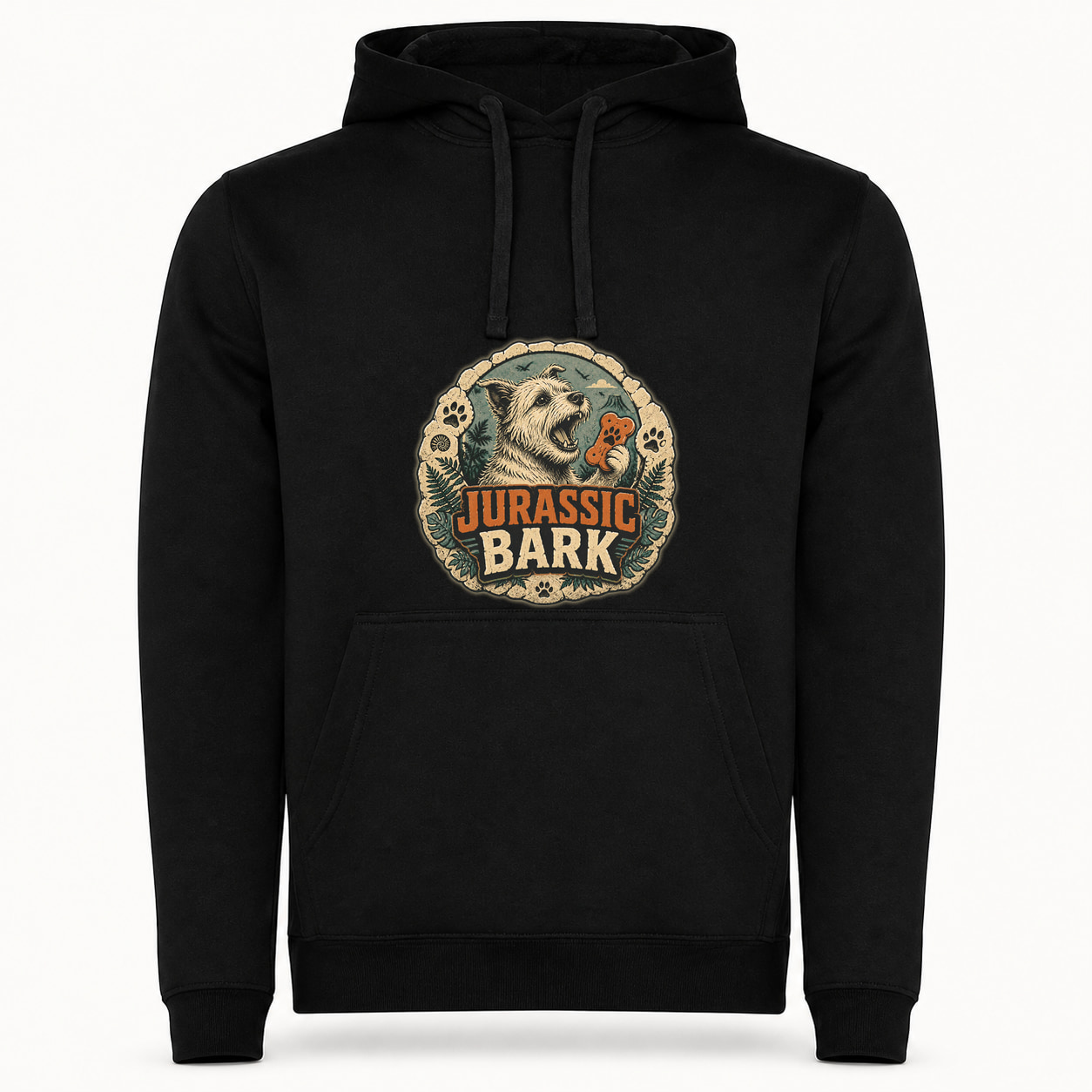 Sudadera Jurassic Bark, Urban · Con capucha, color negro