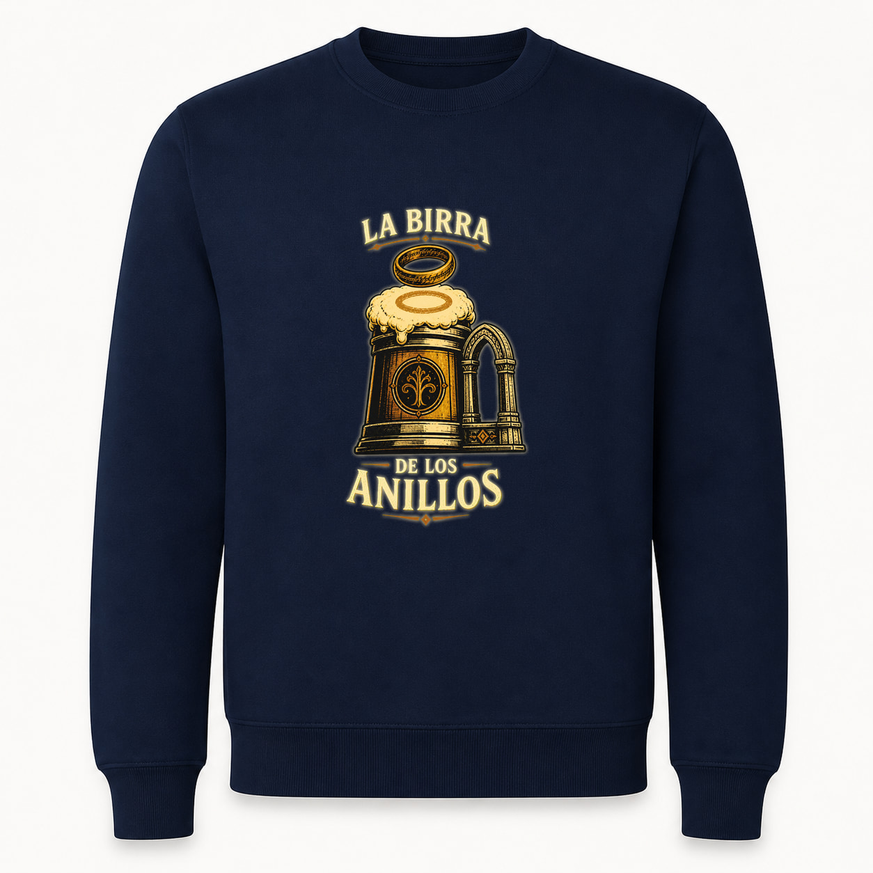 Sudadera La Birra de los Anillos, Classic · Sin capucha, color marino