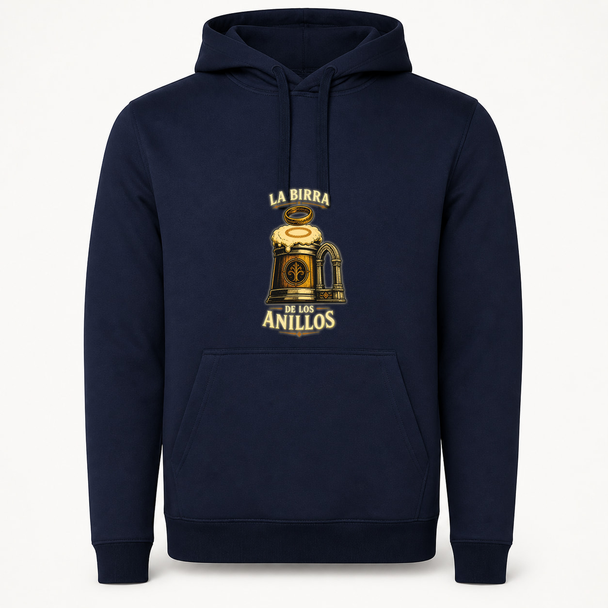 Sudadera La Birra de los Anillos, Urban · Con capucha, color marino