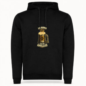 Sudadera La Birra de los Anillos, Urban · Con capucha, color negro