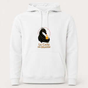 Sudadera La Caña del Dragón, Urban · Con capucha, color blanco