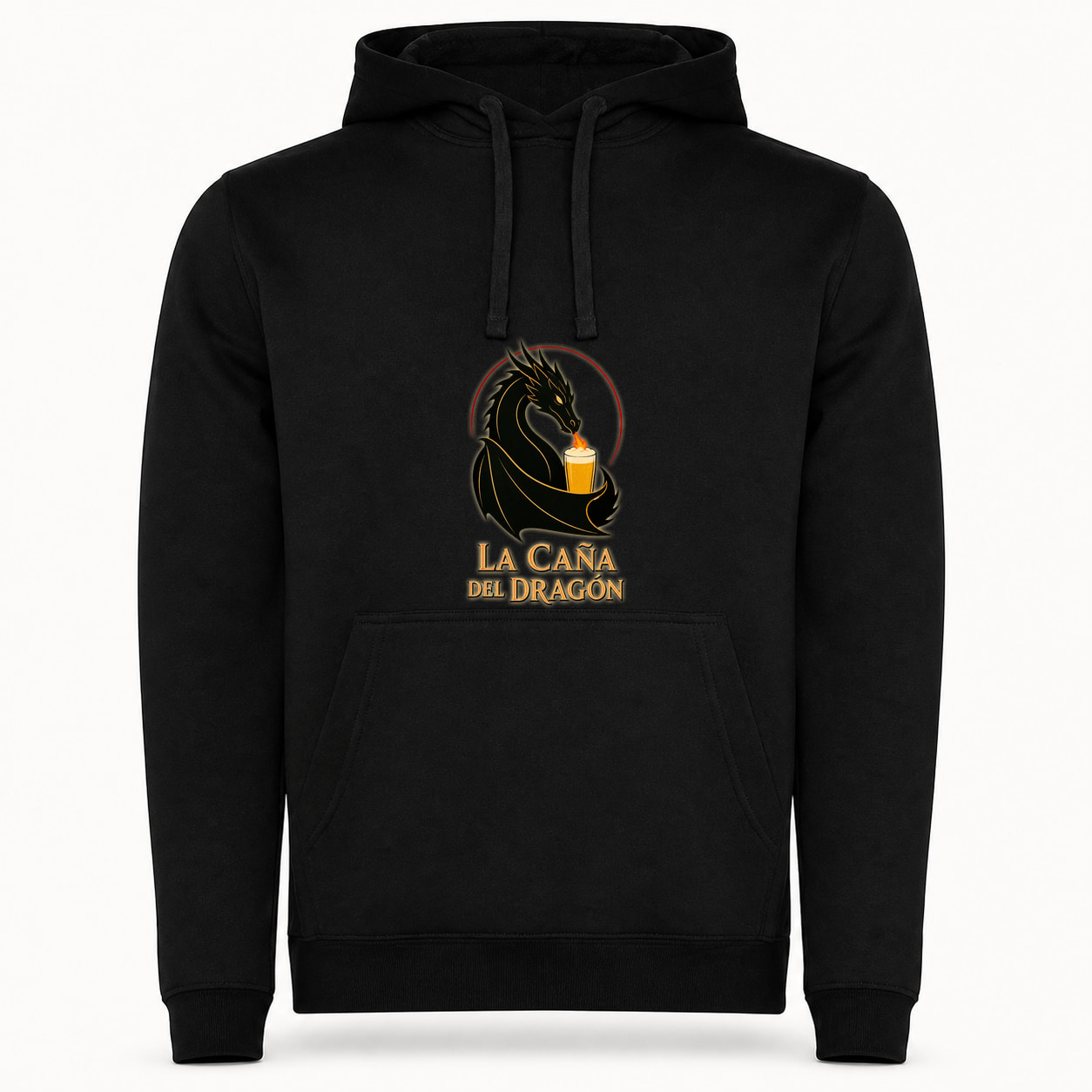 Sudadera La Caña del Dragón, Urban · Con capucha, color negro