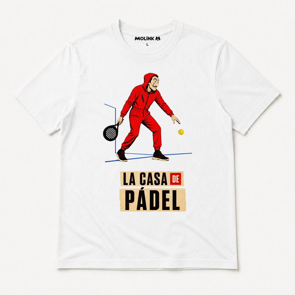 Camiseta La Casa de Pádel en color blanco