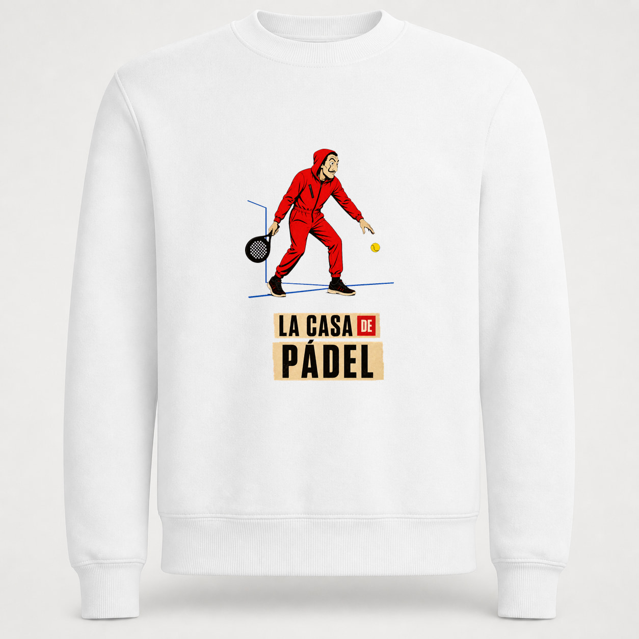 Sudadera La Casa de Pádel, Classic · Sin capucha, color blanco