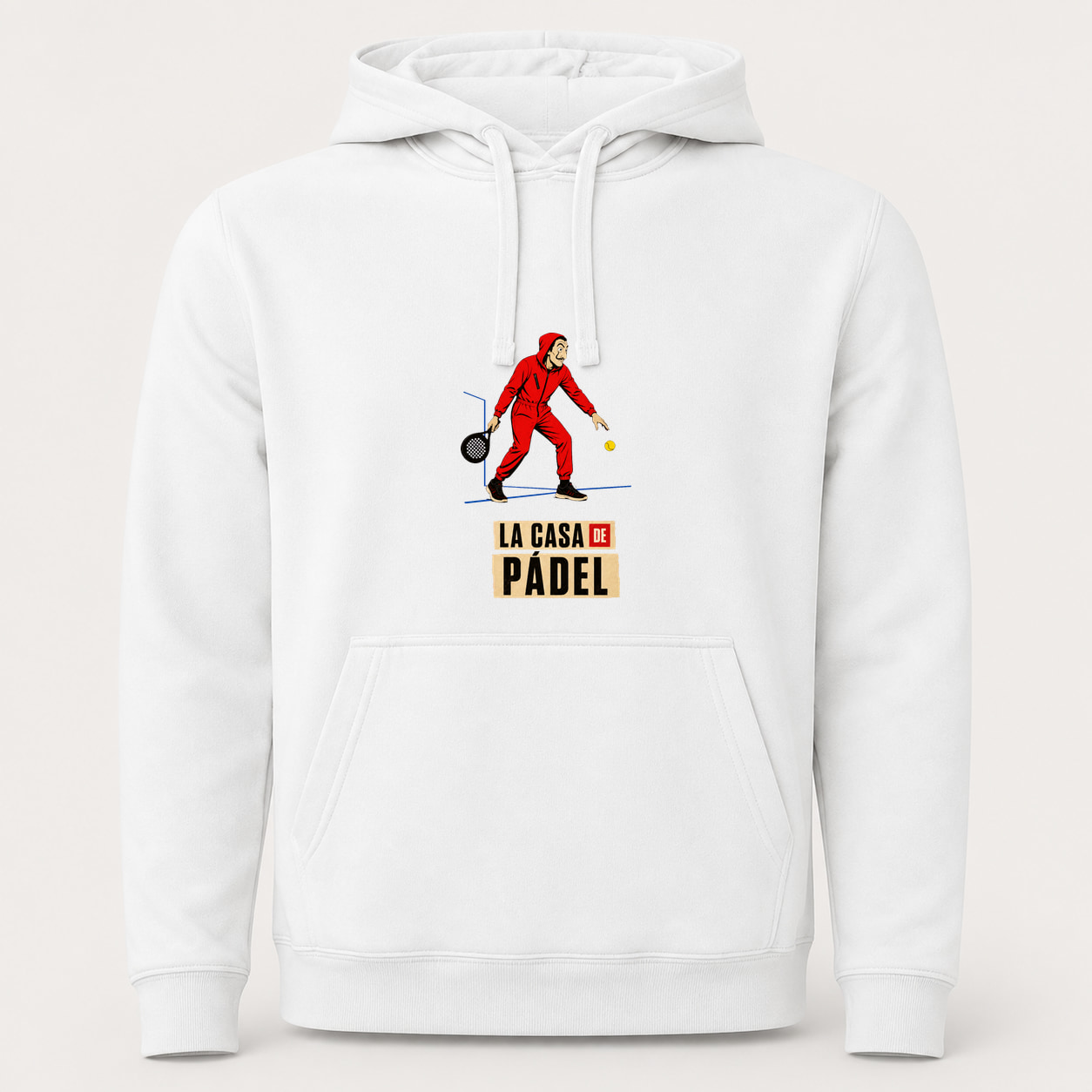 Sudadera La Casa de Pádel, Urban · Con capucha, color blanco