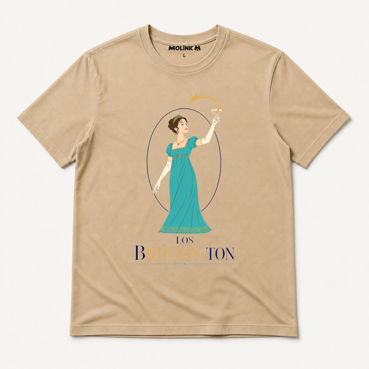 Camiseta Los Brindis-ton en color beige