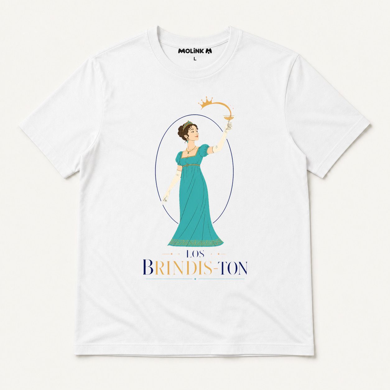 Camiseta Los Brindis-ton en color blanco