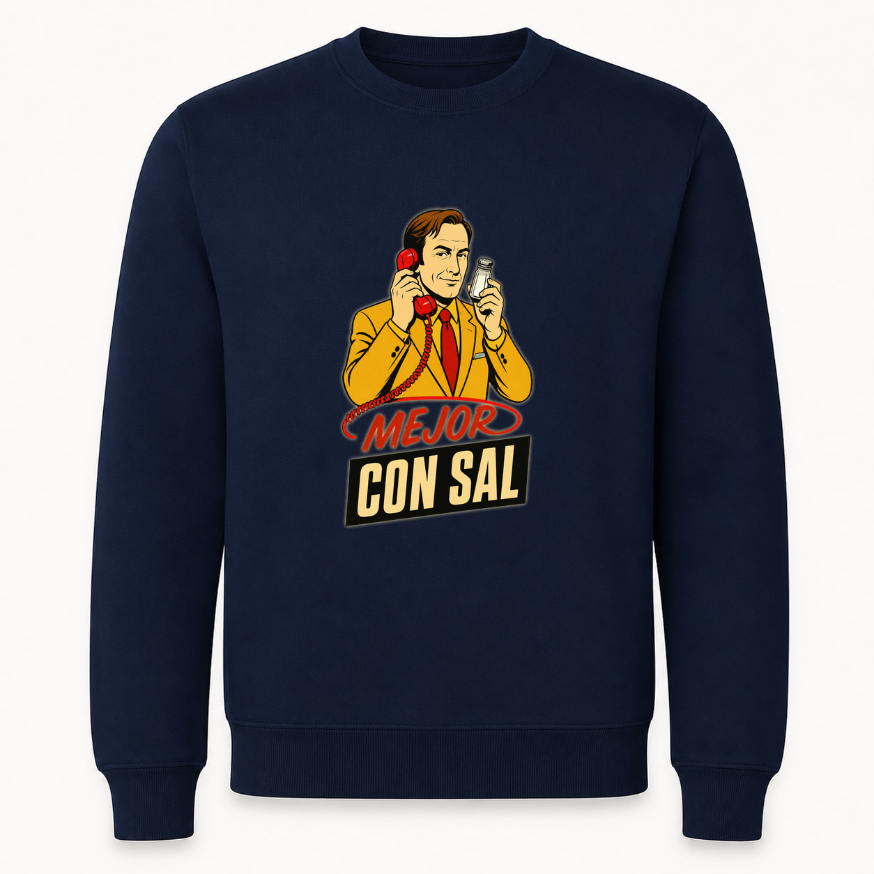 Sudadera Mejor con Sal, Classic · Sin capucha, color marino