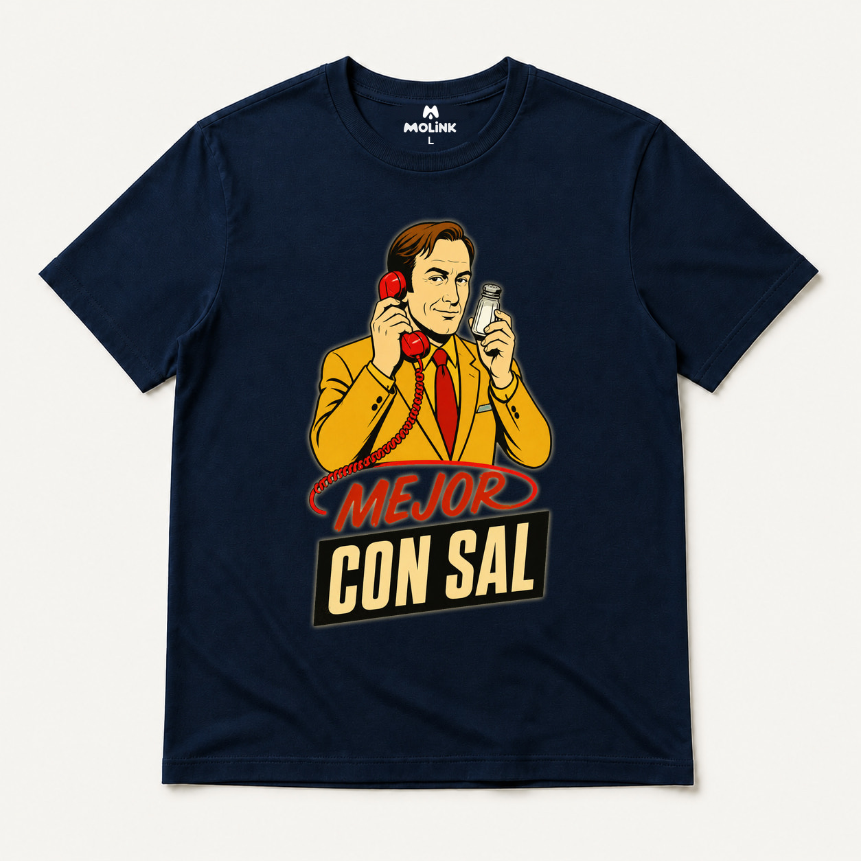 Camiseta Mejor con Sal en color marino