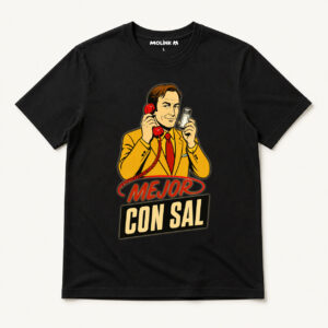 Camiseta Mejor con Sal en color negro