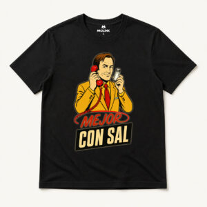 Camiseta Mejor con Sal en color negro