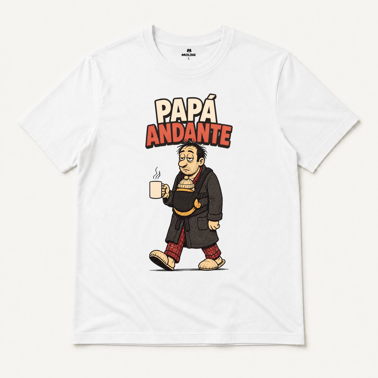 Camiseta Papá Andante en color blanco