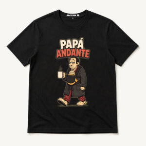 Camiseta Papá Andante en color negro