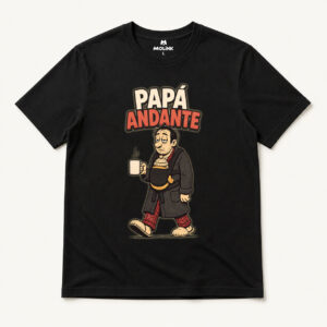 Camiseta Papá Andante en color negro