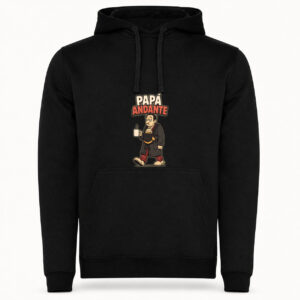 Sudadera Papá Andante, Urban · Con capucha, color negro