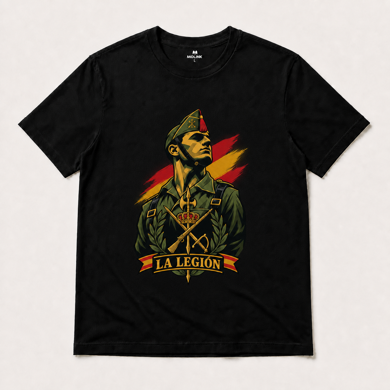 Camiseta negra La Legión Minimalista